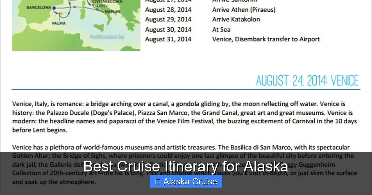 Best Cruise Itinerary for Alaska