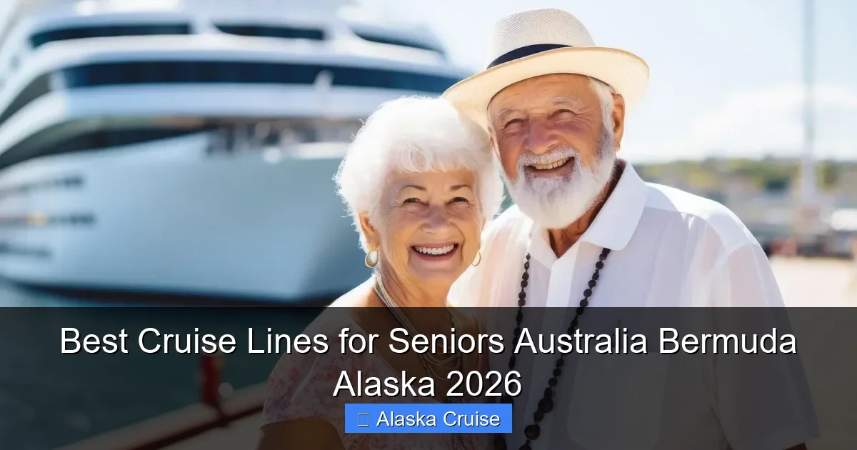 Best Cruise Lines for Seniors Australia Bermuda Alaska 2026
