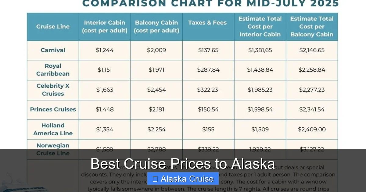 Best Cruise Prices to Alaska
