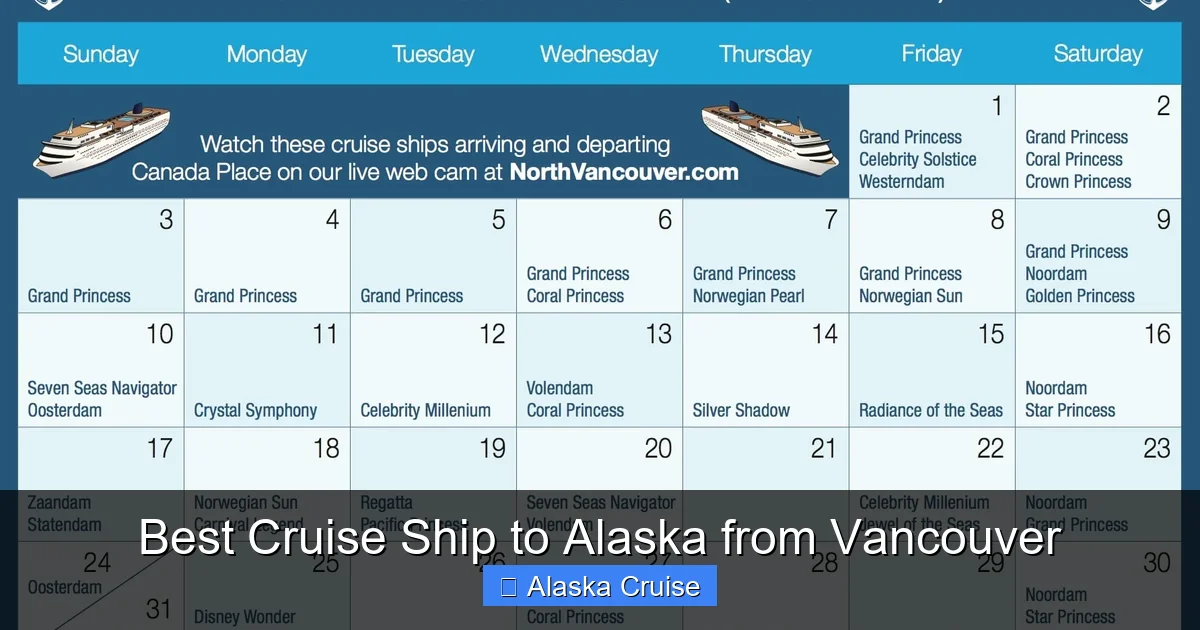 Best Cruise Ship to Alaska from Vancouver