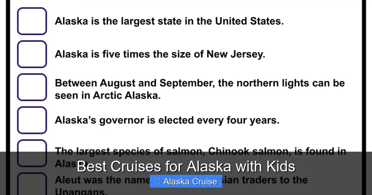 Best Cruises for Alaska with Kids