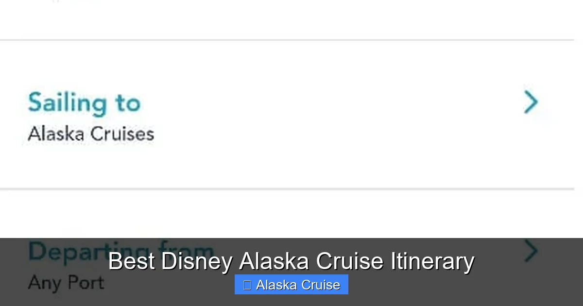 Best Disney Alaska Cruise Itinerary