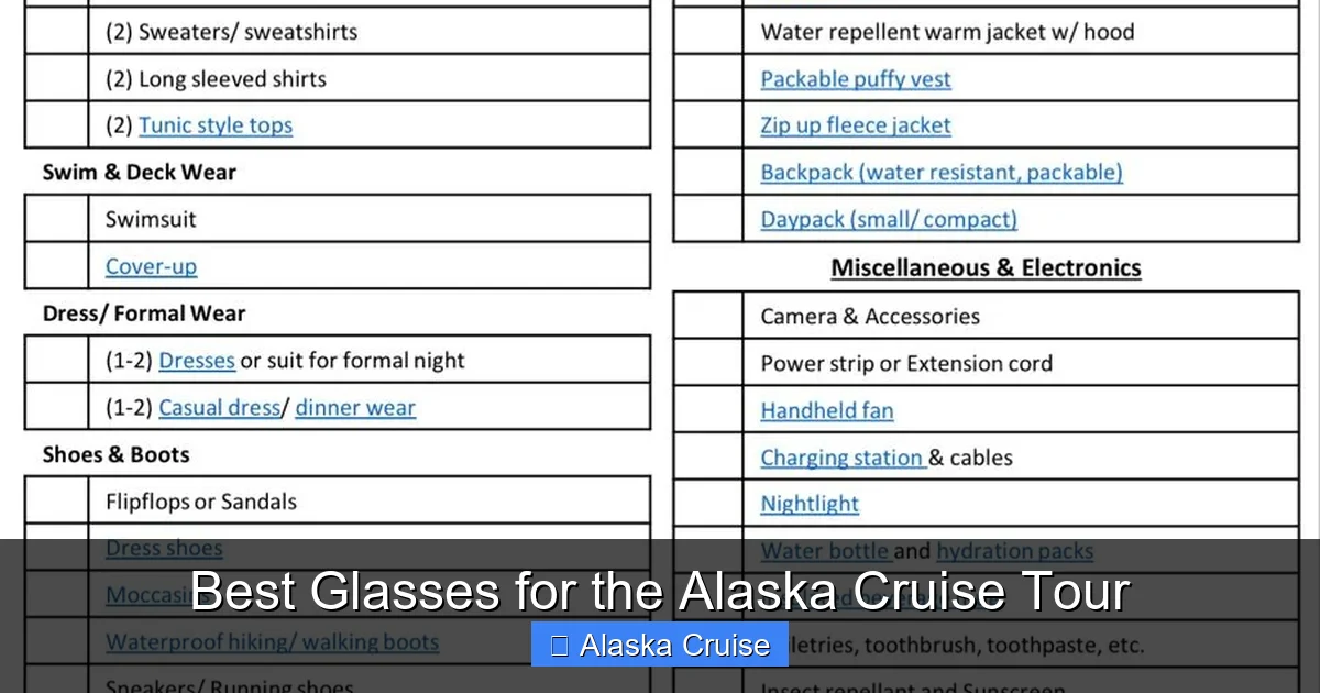 Best Glasses for the Alaska Cruise Tour