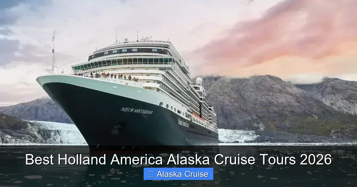 Best Holland America Alaska Cruise Tours 2026