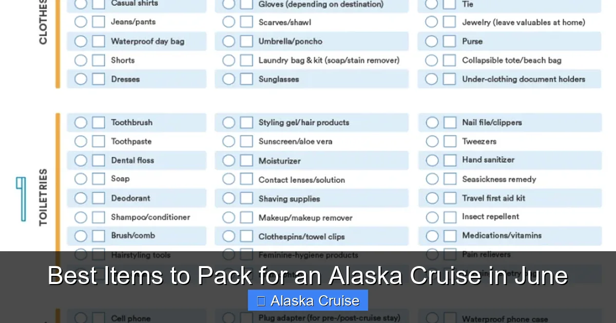 Best Items to Pack for an Alaska Cruise in June