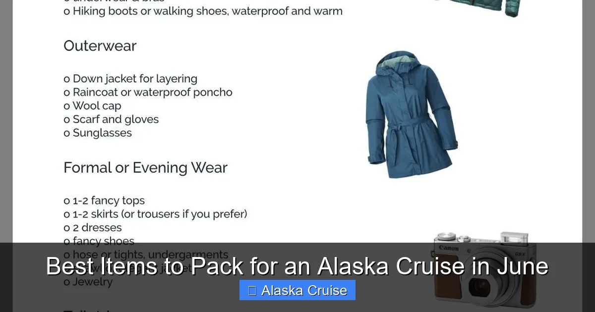 Best Items to Pack for an Alaska Cruise in June