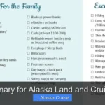 Best Itenary for Alaska Land and Cruise Tour