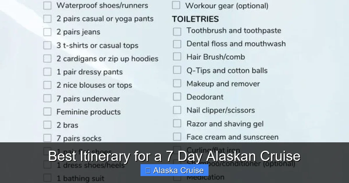 Best Itinerary for a 7 Day Alaskan Cruise
