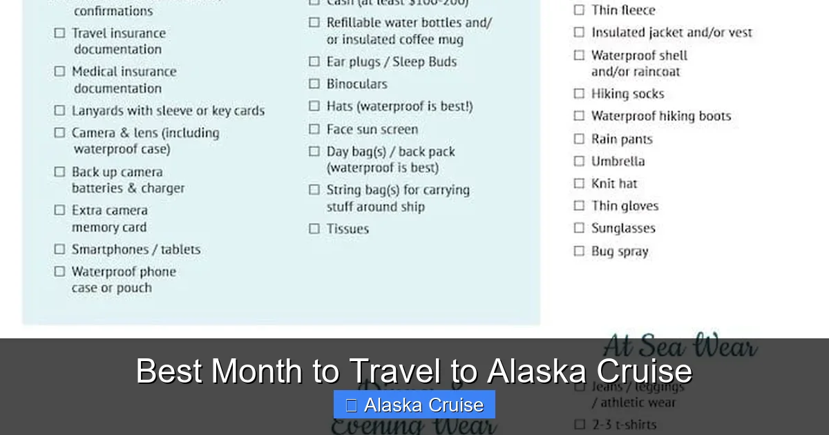 Best Month to Travel to Alaska Cruise