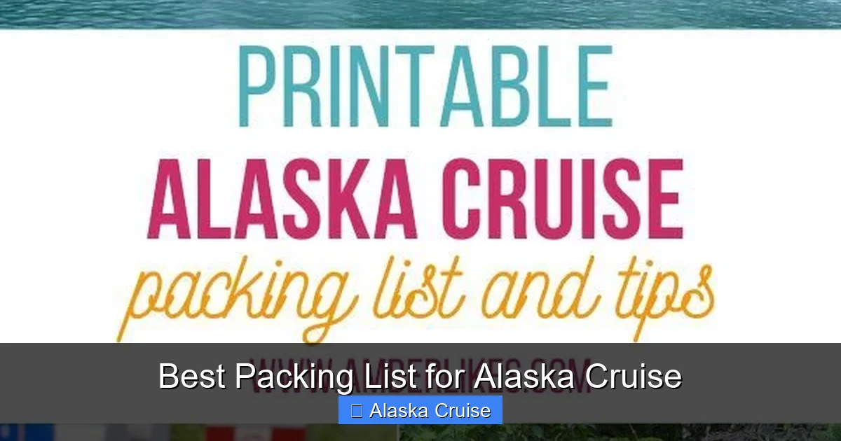 Best Packing List for Alaska Cruise