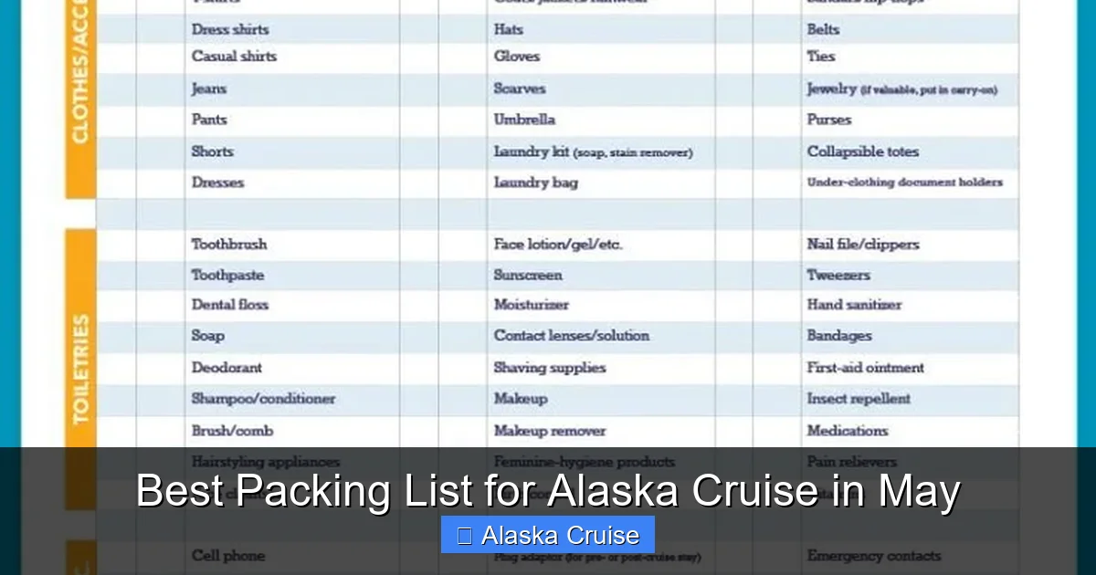 Best Packing List for Alaska Cruise in May