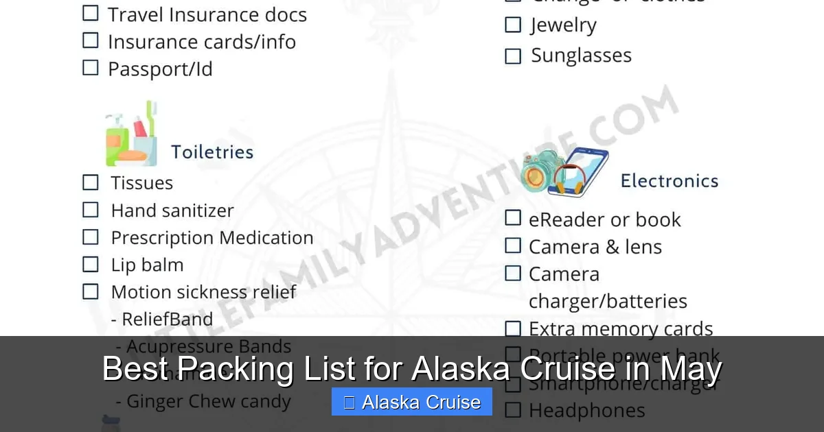 Best Packing List for Alaska Cruise in May