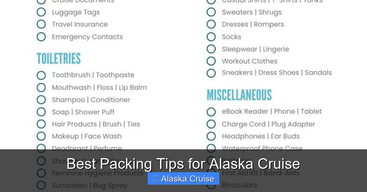 Best Packing Tips for Alaska Cruise
